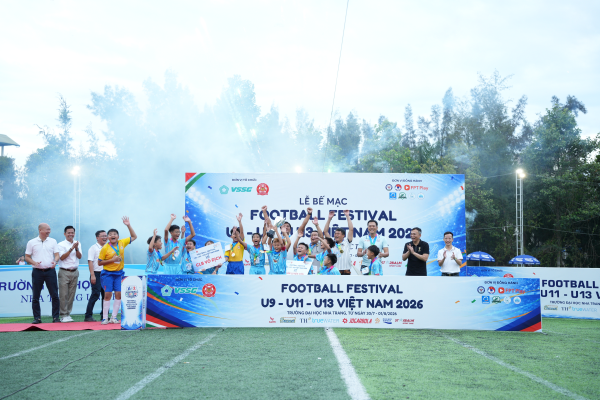 Football Festival U9, U11, U13 Việt Nam 2026 khép lại thành công tại Trường Đại học Nha Trang